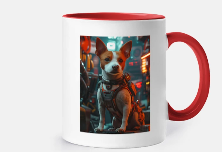 Mug Mug Chien Jack Russel Cyberpunk