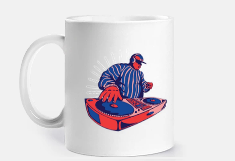Cup mug dj hip hop street art rap rare drawing d