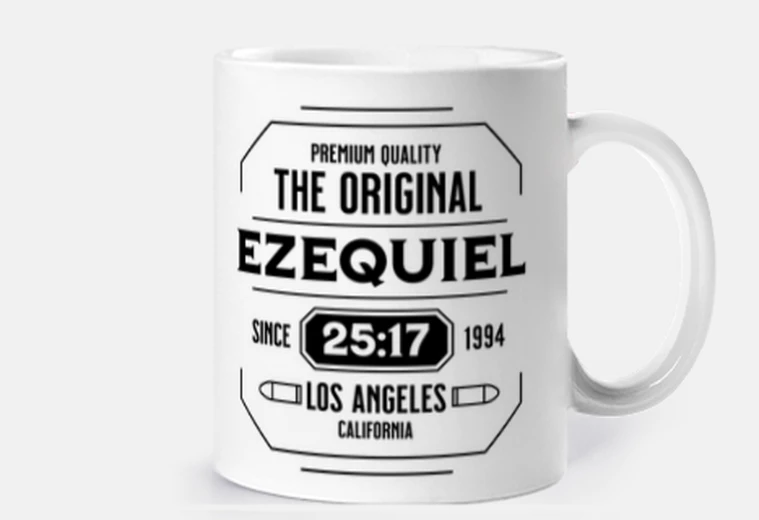 Cup Mug Ezekiel 25 17, The Path of the Righteous Man, Fan Art, Pulp Fiction, Bad Motherfucker, Quentin
