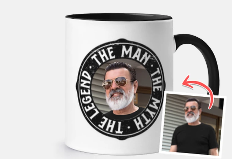 Cup mug man myth legend customizable photo
