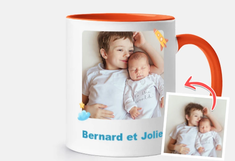 mug papa on t aime fot papa avec photo et texte personnalisables
