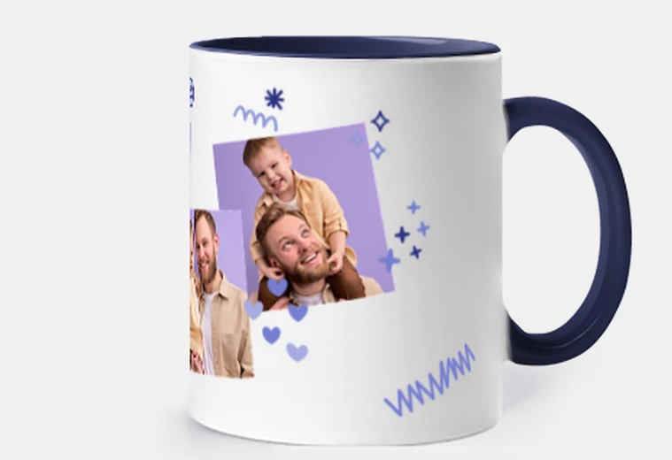mug père avec photos personnalisables