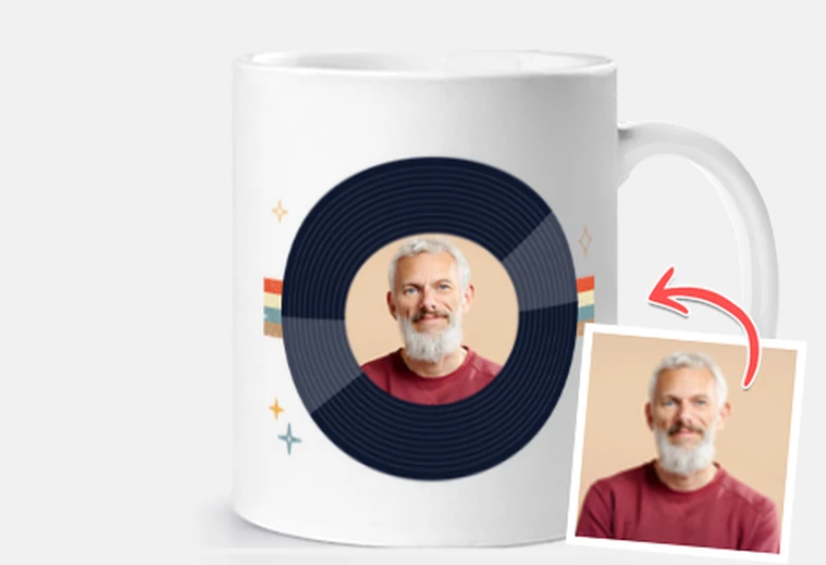 mug vintage original 1964 photo personnalisable