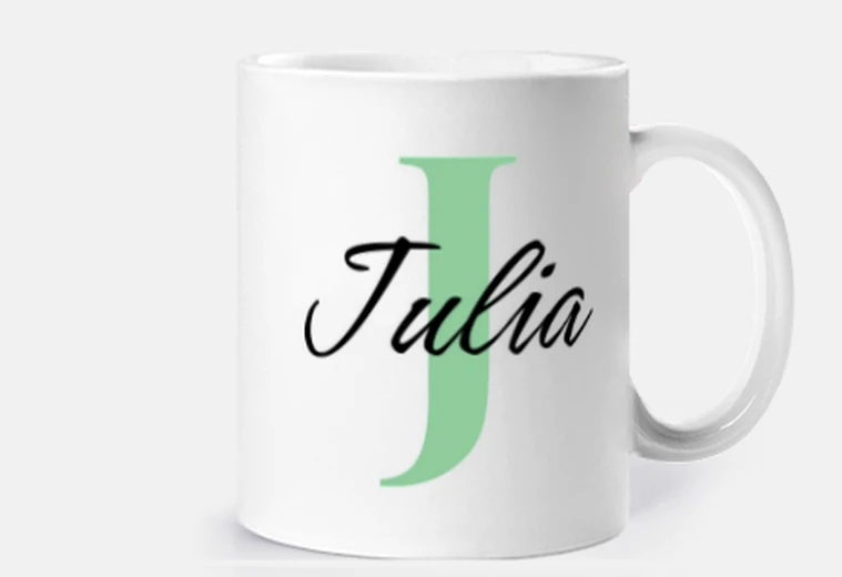 Cup mug with initials - j