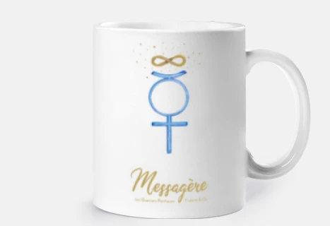 Mug Mercure Infini, Messagère - Blanc