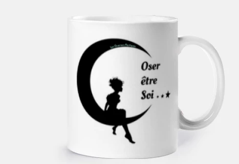 Mug Oser être Soi avec Lune et Fée - Blanc