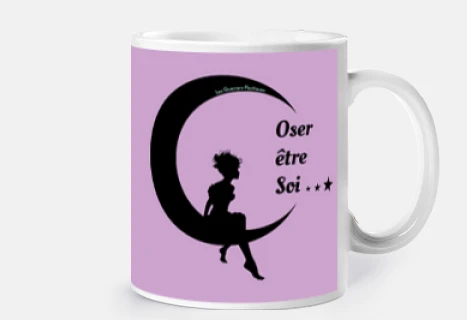 Mug Oser être Soi avec Lune et Fée - Parme