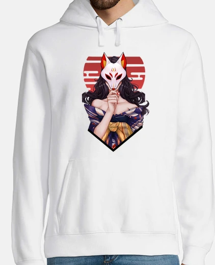 Sudadera mujer con máscara kitsune