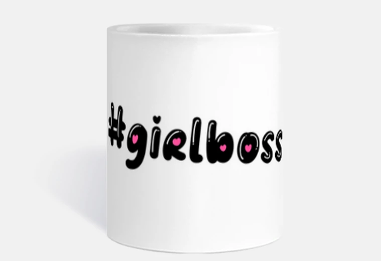 Taza mujer de negocios, persona influyente, compras en el campo, feminista, mujer moderna, compras, diri