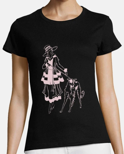 Playera Mujer elegante con perro