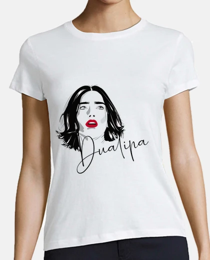 Camiseta Mujer, estilo béisbol, blanca y azul marino