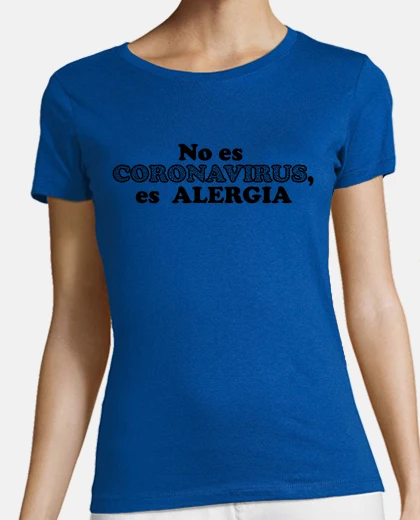 Camiseta Mujer, manga corta, azul royal, calidad premium
