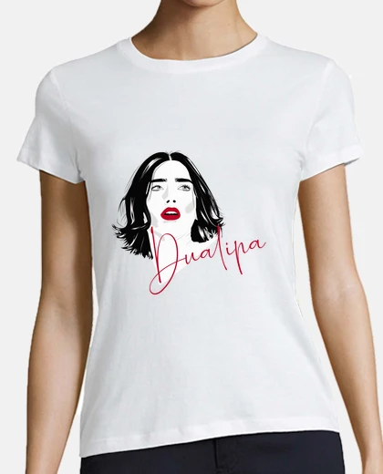 Camiseta Mujer, manga corta, blanca, calidad premium