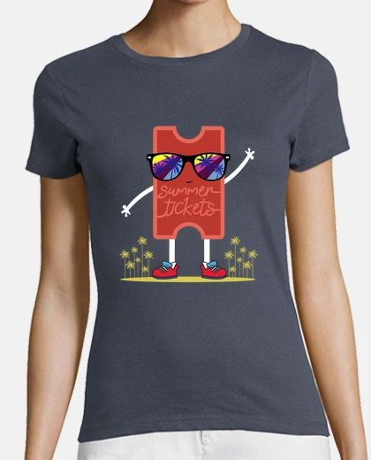 Camiseta Mujer, manga corta, gris oscuro, calidad premium