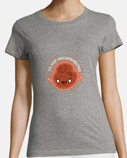 Playera Mujer, manga corta, gris vigoré, algodón orgánico