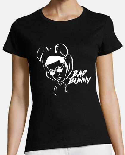Camiseta Mujer, manga corta, negra, calidad premium