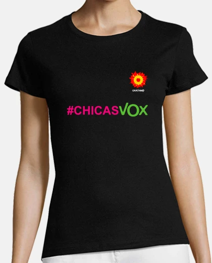 Camiseta Mujer, manga corta, negra, calidad premium