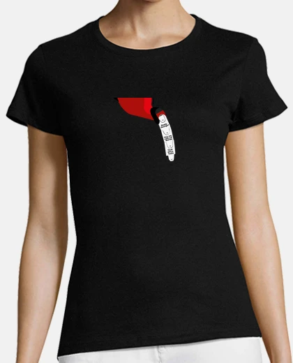 Camiseta Mujer, manga corta, negra, calidad premium