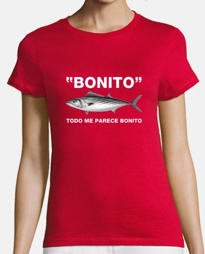 Camiseta Mujer, manga corta, roja, calidad premium