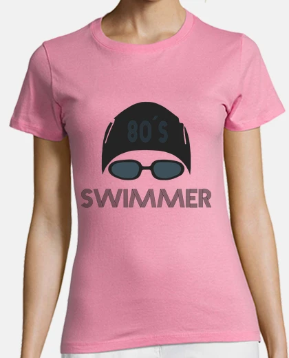 Playera Mujer, manga corta, rosa, algodón orgánico, swimmer