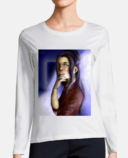 Playera Mujer, manga larga, blanco