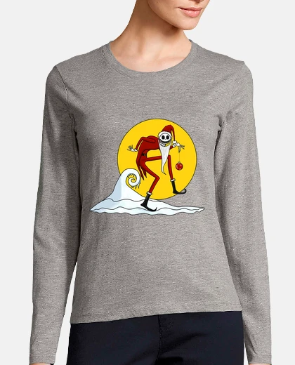 Playera Mujer, manga larga, gris mezcla
