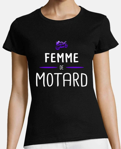 Camiseta mujer motociclista