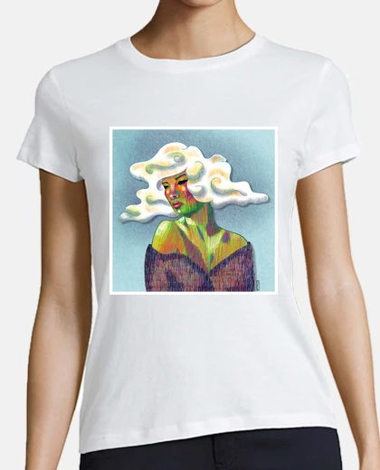 Playera Mujer nube de colores