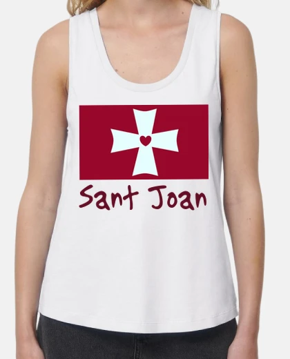 Camiseta Mujer, sin mangas, blanca