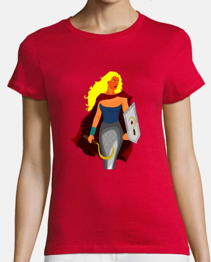 Playera Mujer, sin mangas, roja