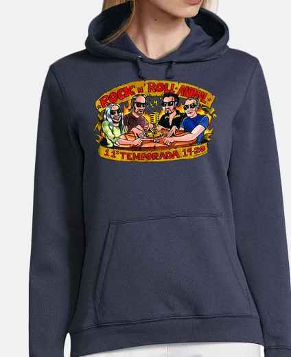 Mujer, sudadera con capucha, azul marino