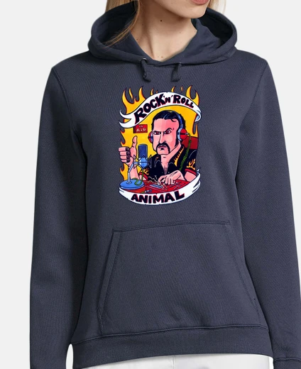 Mujer, sudadera con capucha, azul marino