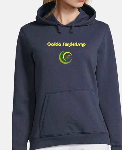 Mujer, sudadera con capucha, azul marino