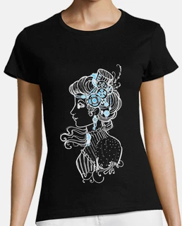 Mujer de perfil con estilo Steampunk az