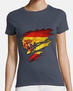 Mujer, manga corta, gris oscuro, calidad premium