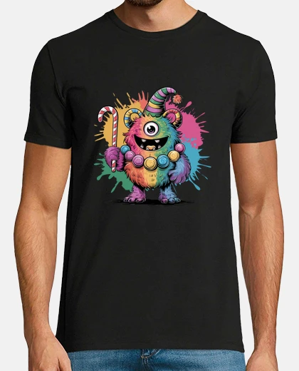 Playera multicolor candy monster