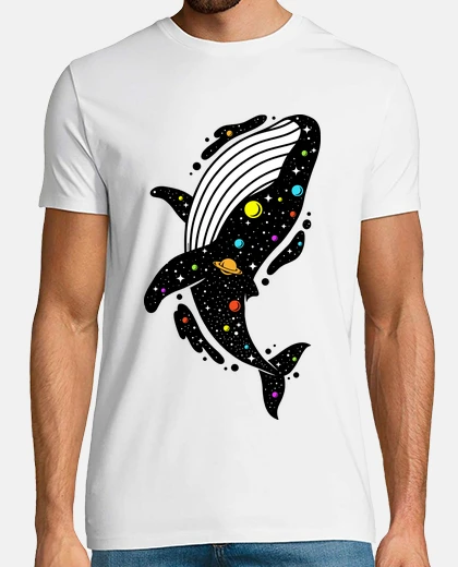 T-shirt multicolored cosmic whale