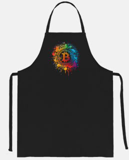 multicolored bitcoin