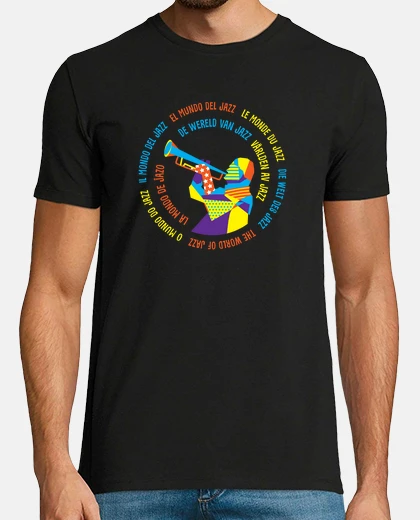 Tee-shirt multilingue du monde du jazz