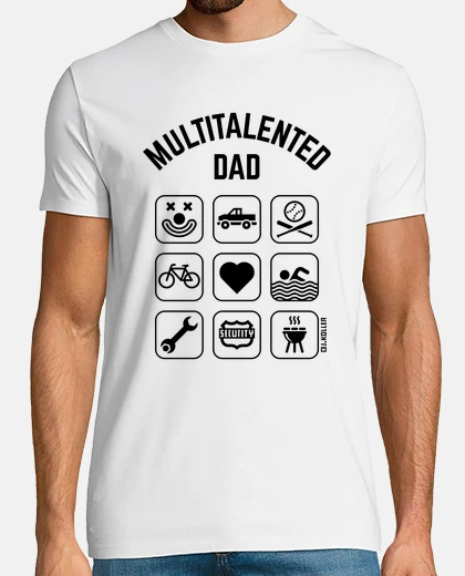 T-shirt Multitalented Dad - US - 9 Icons