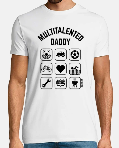 T-shirt Multitalented Daddy - EU - 9 Icons
