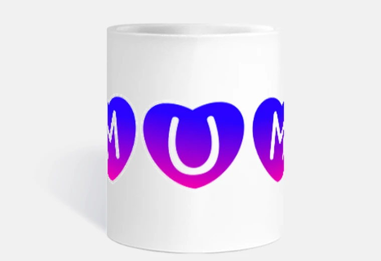 Cup mum hearts