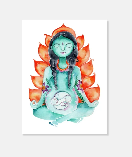 Wall mummy kali, goddess of fire canvas print