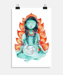 mummy kali, fire goddess poster