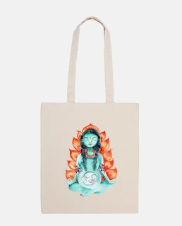 mummy kali, goddess of fire tote bag