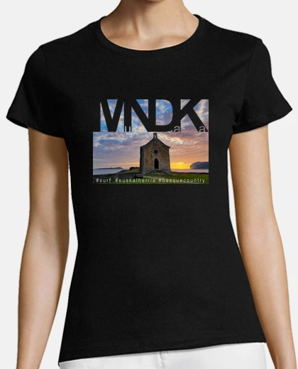 Camiseta Mundaka Santa Katalina chica  negra