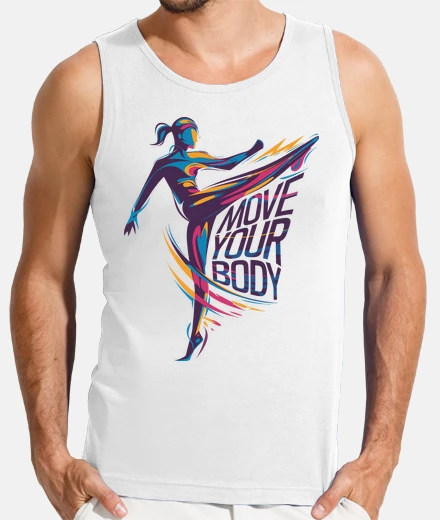 T-shirt muovi il tuo corpo fitness dinamico art