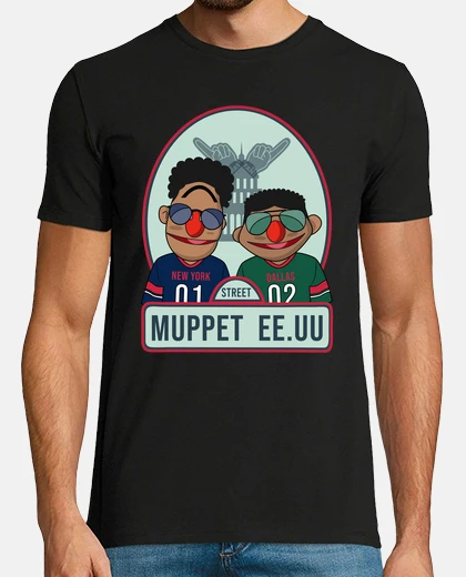 Tee-shirt muppet noir afro