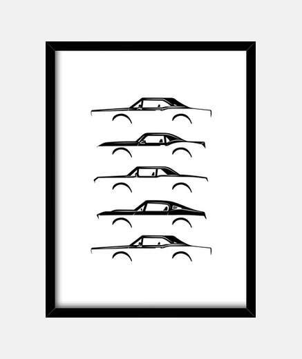 Framed muscle car gift car lover for mechanic