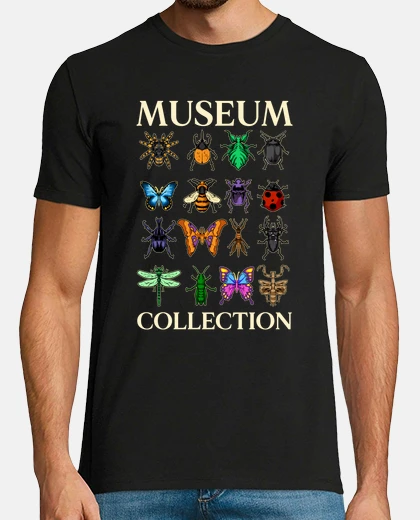 T-shirt museo insetti e farfalle animali della natura amanti degli insetti in inglese